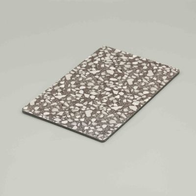1220 X 2440MM Terrazzo الرخام الأبيض Acp ورقة علامة لوحة Acp الألومنيوم المركب