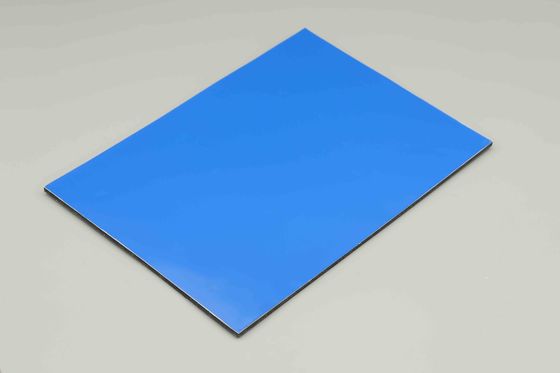 السقف المعلّق أزرق البحر Pvdf ألومنيوم طبقات الطلاء الزخرفة المرآة Acp ورقة 244cm