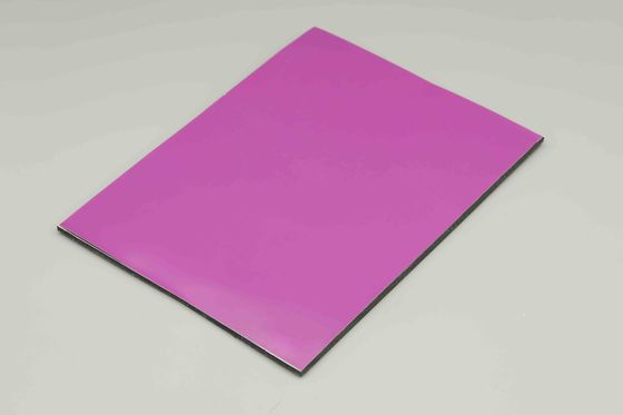 اللون الأرجواني 4MM PE Acp Acp سقف 1220 X 2440MM ألومنيوم لوحة مركبة