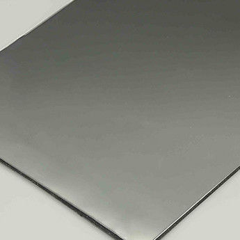 لوحة مركبة من الألومنيوم الزجاج الأسود 4mm 1220 × 2440mm PVDF مغلفة B1 ورقة ACP مقاومة للحريق