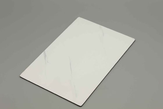 نوع الرخام JAZZ WHITE لوحة ورقة ACP الخارجية مخصصة 3mm 4mm سمك ACP تغطية للمنازل / البناء