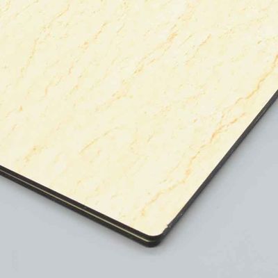 4mm 1.22x2.44m المقاوم للخدوش الحجر الخام نسيج الألومنيوم اللوحة المركبة للتغطية الخارجية