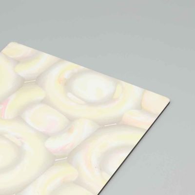 شراء لوح ACP من الرخام PVDF المصنف A2 لمقاومة الحريق للواجهات الستائرية عبر الإنترنت بسعر للوحة / المتر المربع