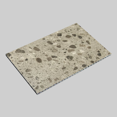 مضاد للخدوش ألومنيوم Terrazzo Dark  Board 3MM غطاء الجدار الخارجي 1.22 X 2.44m