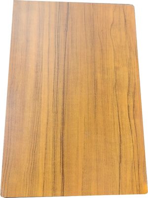 نسيج الخشب اللبن Acp ألواح ألومنيوم ألواح مركبة 1220 X 2440MM ورقة للداخل والخارج 4MM غطاء الجدار